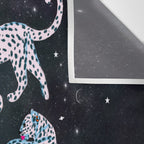 White leopards in space  Wall Tapestry Gallery Image 3