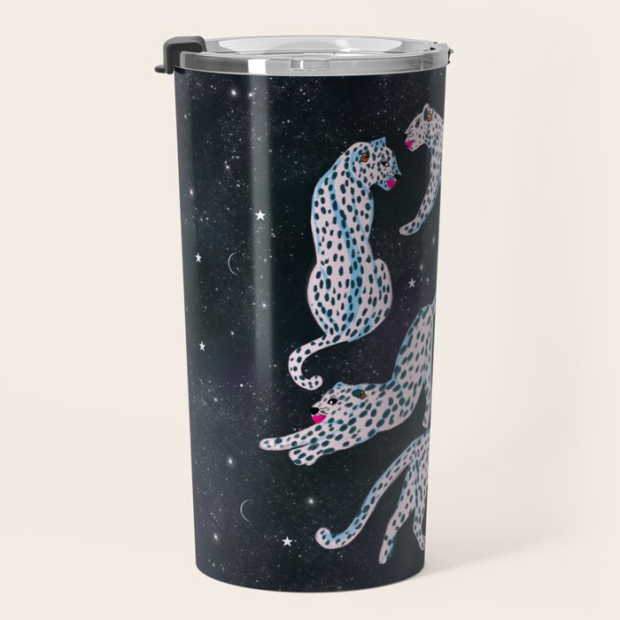 White leopards in space  Travel Mug Gallery Image 3