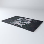 White leopards in space  Rug Gallery Image 3