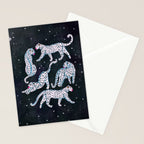White leopards in space  Stationery Card Gallery Image 2