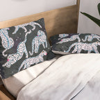 White leopards in space  Pillow Sham Gallery Image 2