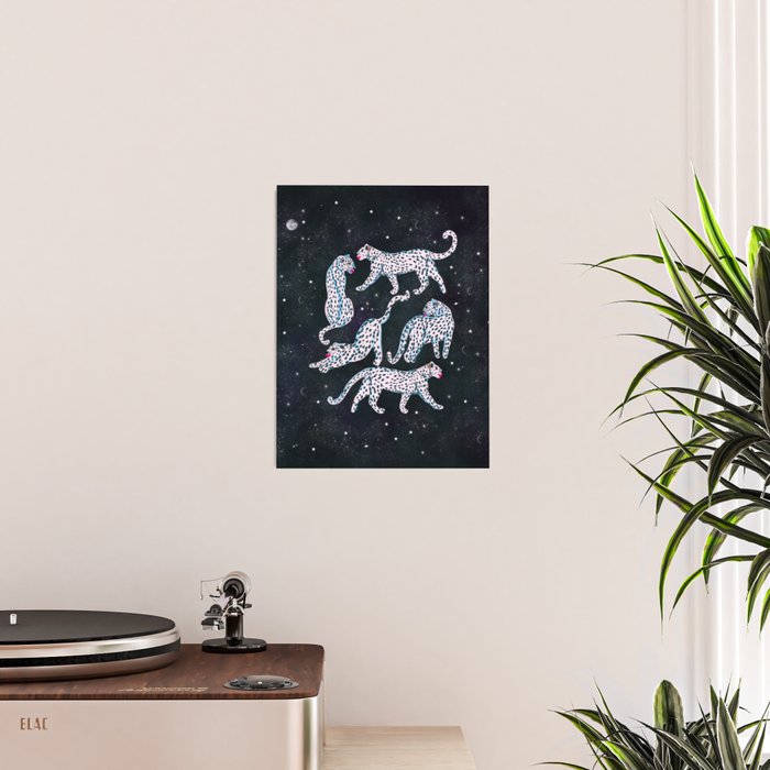 White leopards in space  Poster Gallery Image 2