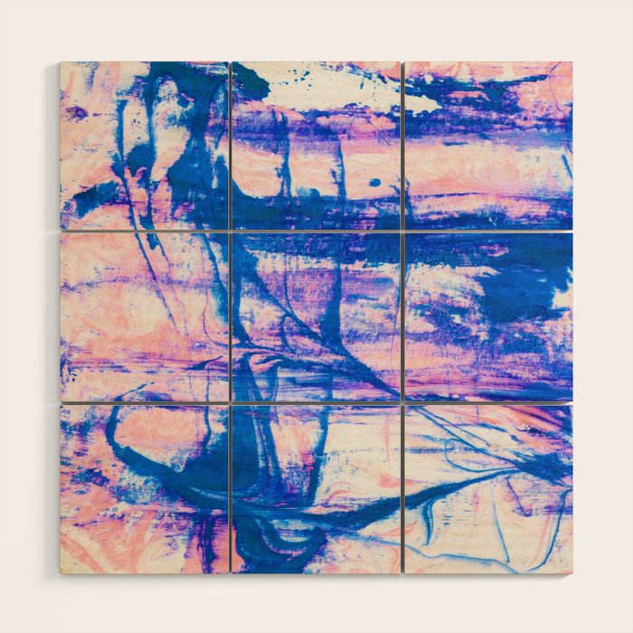modern tie dye Wood Wall Art Gallery Image 1