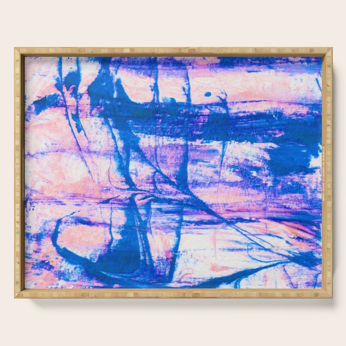 modern tie dye Serving Tray Gallery Image 1