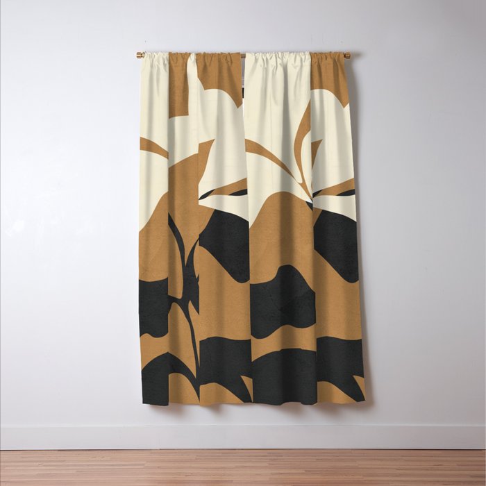 Abstract Modern Flowers 1 Window Curtain Gallery Image 3