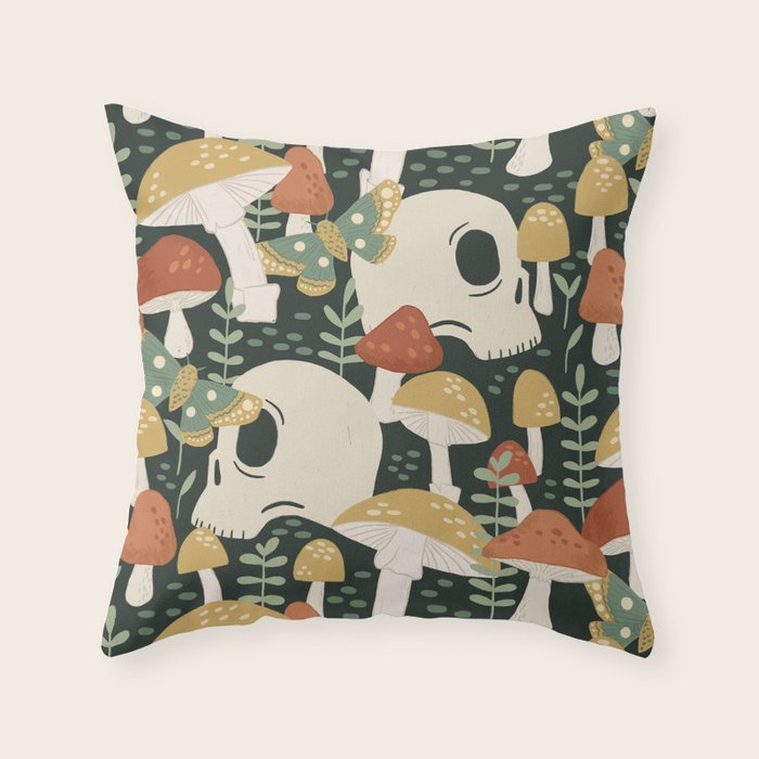 Death Mushrooms Throw Pillow Gallery Image 6