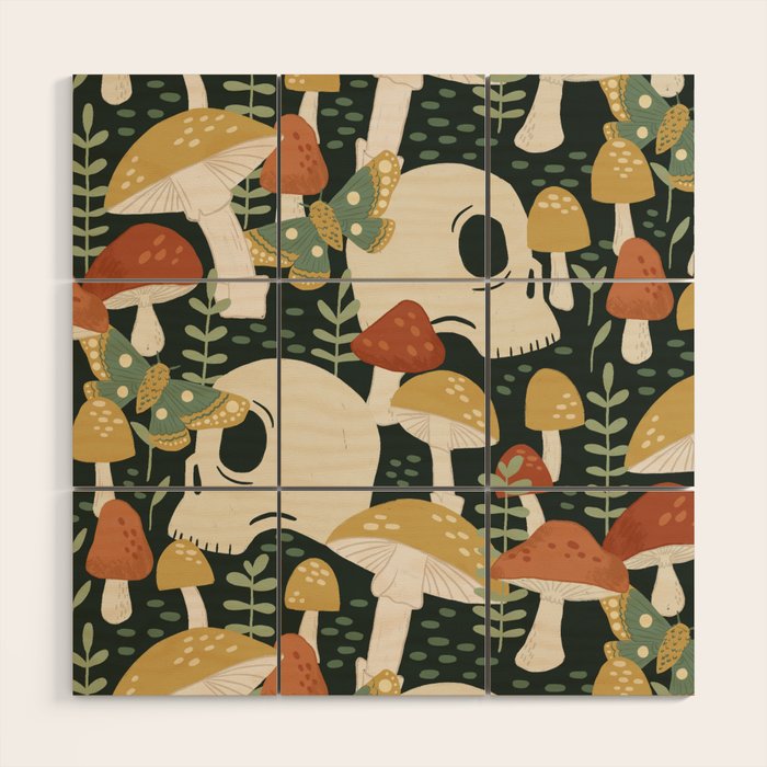 Death Mushrooms Wood Wall Art Gallery Image 1
