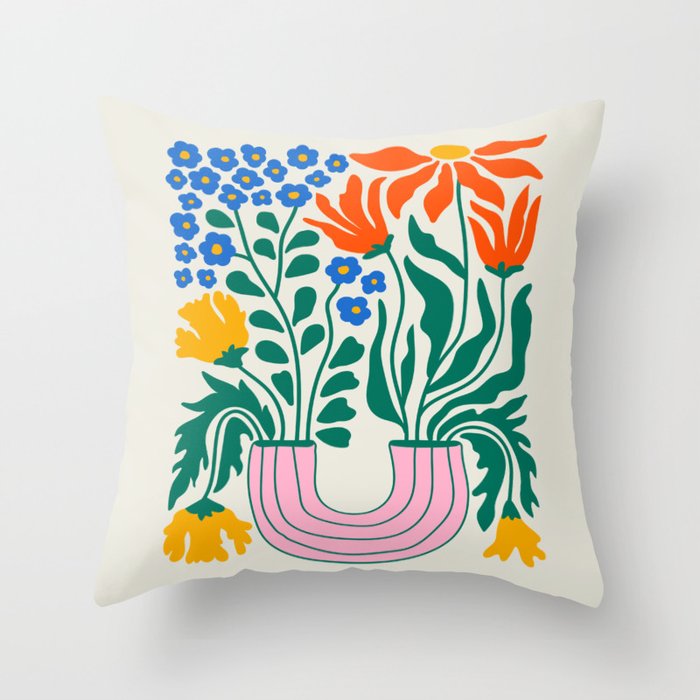 Flower Market 04: Madrid Throw Pillow Gallery Image 6