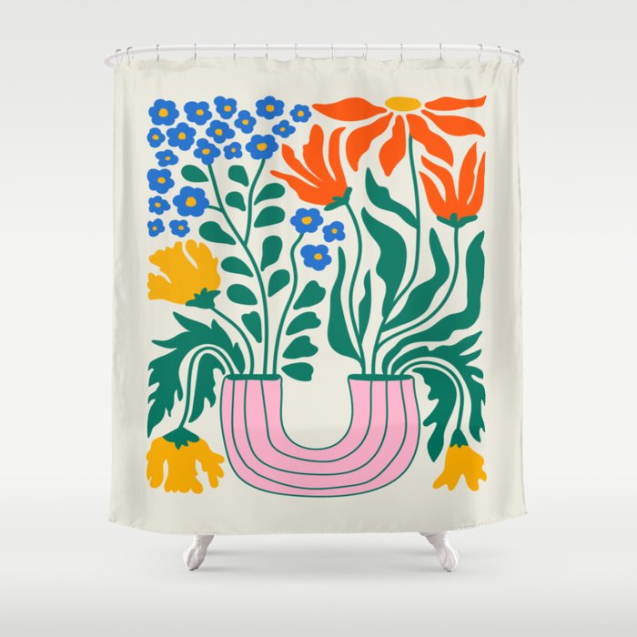 Flower Market 04: Madrid Shower Curtain Gallery Image 1