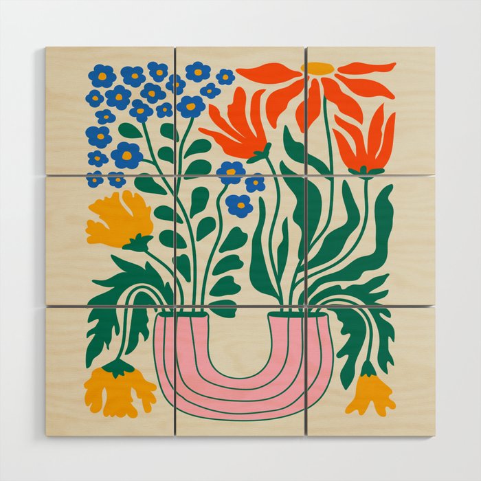 Flower Market 04: Madrid Wood Wall Art Gallery Image 1