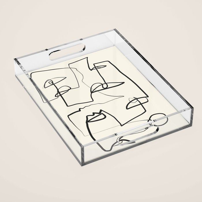 Abstract line art 12 Acrylic Tray Gallery Image 1