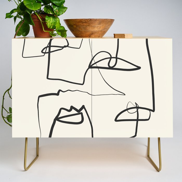 Abstract line art 12 Credenza Gallery Image 1