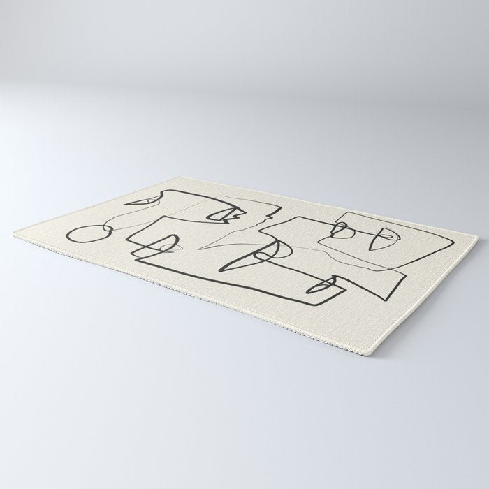 Abstract line art 12 Rug Gallery Image 3