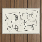 Abstract line art 12 Outdoor Rug Gallery Image 1