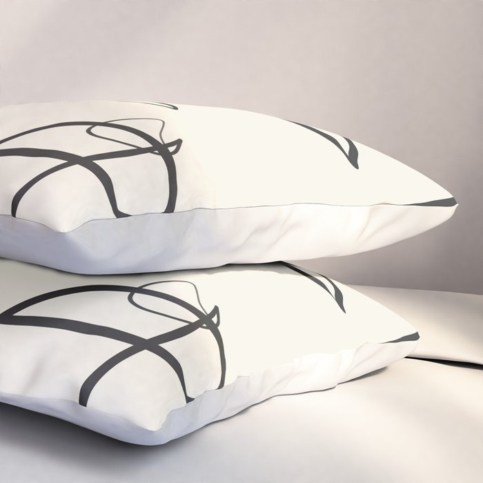 Abstract line art 12 Pillow Sham Gallery Image 3