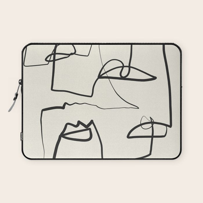 Abstract line art 12 Laptop Sleeve Gallery Image 1