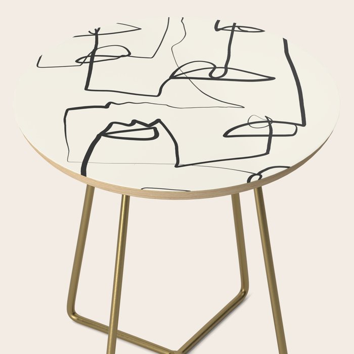 Abstract line art 12 Side Table Gallery Image 2