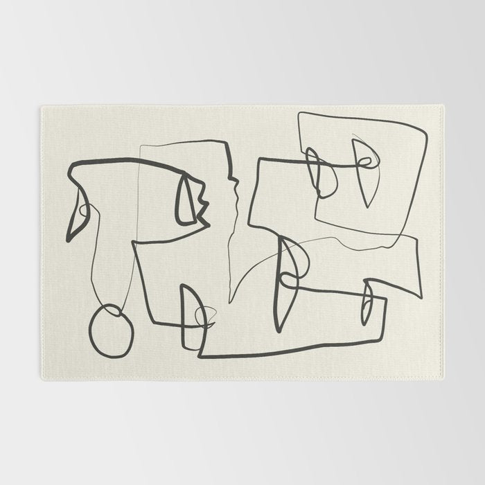 Abstract line art 12 Rug Gallery Image 2