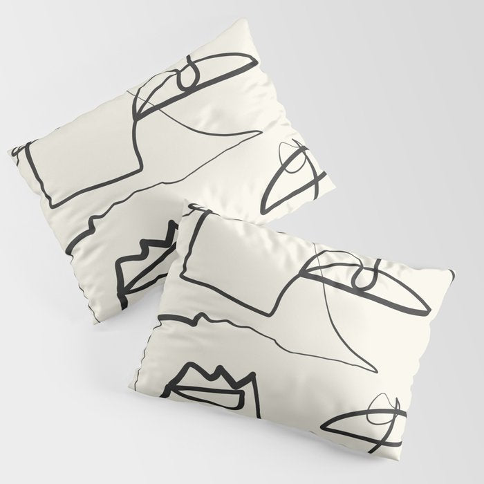 Abstract line art 12 Pillow Sham Gallery Image 3