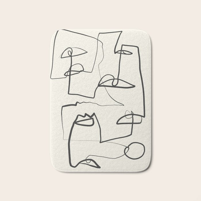 Abstract line art 12 Bath Mat Gallery Image 1
