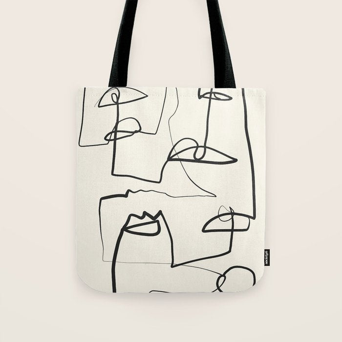 Abstract line art 12 Tote Bag Gallery Image 1