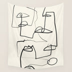 Abstract line art 12 Wall Tapestry Gallery Image 4