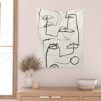 Abstract line art 12 Wall Tapestry Gallery Image 2