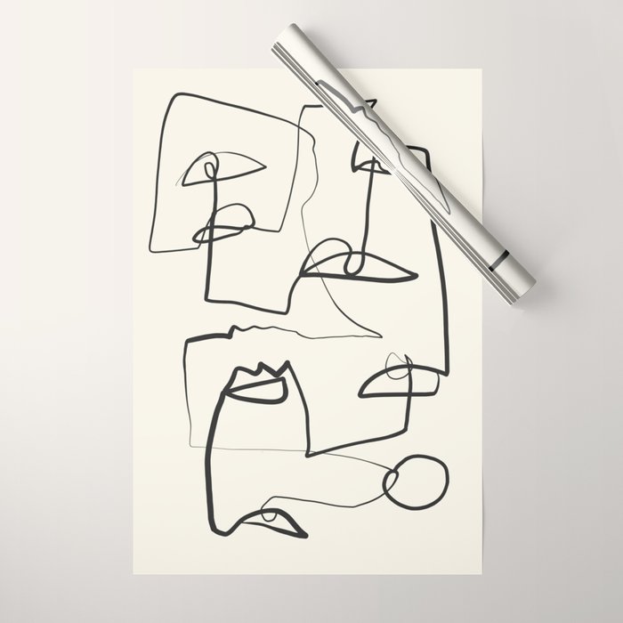Abstract line art 12 Wrapping Paper Gallery Image 1