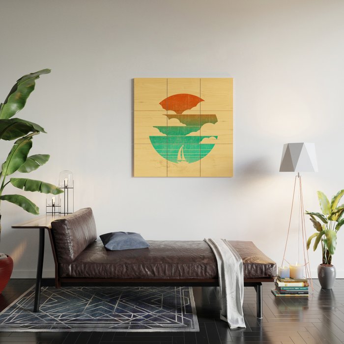 Go West (sail away in my boat) Wood Wall Art Gallery Image 2