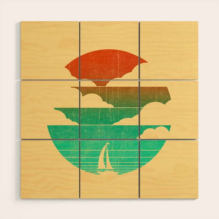 Go West (sail away in my boat) Wood Wall Art Gallery Image 1