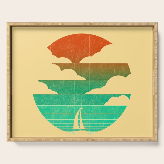 Go West (sail away in my boat) Serving Tray Gallery Image 1