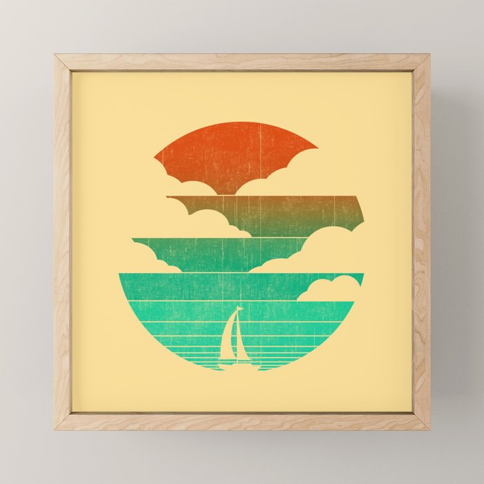 Go West (sail away in my boat) Mini Art Print Gallery Image 1