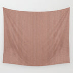 linen textured stripes - rust Wall Tapestry Gallery Image 4