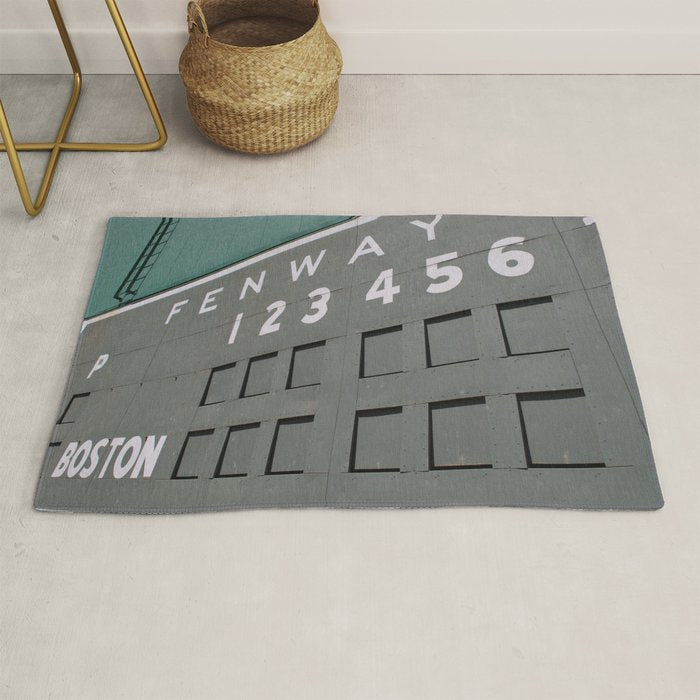 Fenwall -- Boston Fenway Park Wall, Green Monster, Red Sox Rug Gallery Image 1