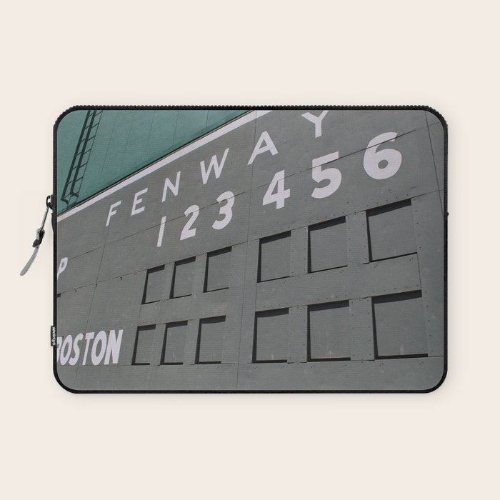 Fenwall -- Boston Fenway Park Wall, Green Monster, Red Sox Laptop Sleeve Gallery Image 1
