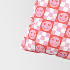 Retro love heart face checkered pattern Pillow Sham Gallery Image 4
