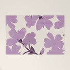 Gentle Purple Flowers Welcome Mat Gallery Image 1
