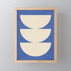Half Circle 3 - Blue Texture Mini Art Print Gallery Image 1
