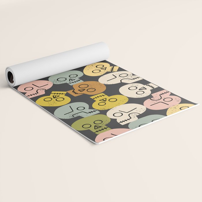 Happy Skulls Yoga Mat Gallery Image 2