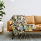 Happy Skulls Throw Blanket Gallery Image 1