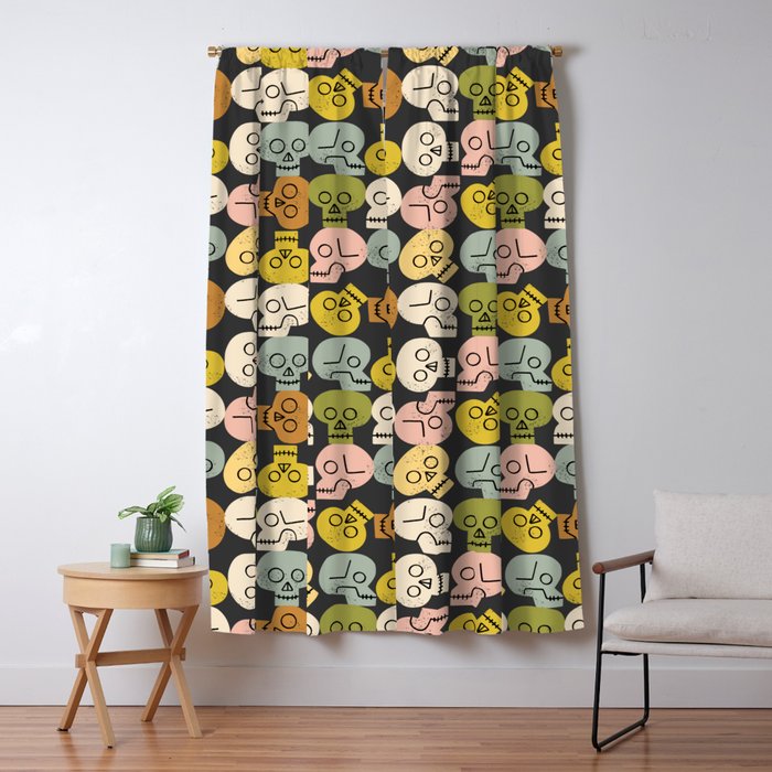 Happy Skulls Window Curtain Gallery Image 1