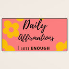 daily affirmations for confidence - self care intentions Desk Mat Gallery Image 3