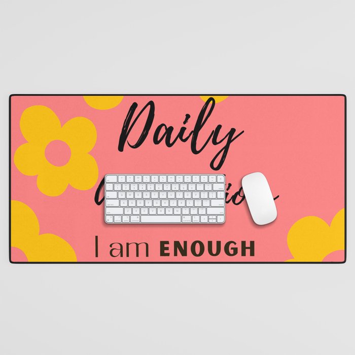daily affirmations for confidence - self care intentions Desk Mat Gallery Image 1