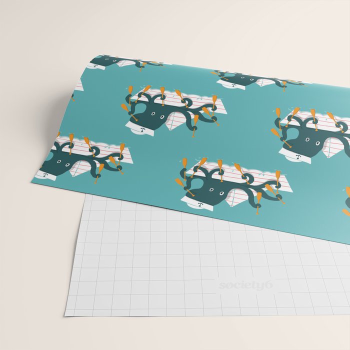 Sailor Octopus Wrapping Paper Gallery Image 2
