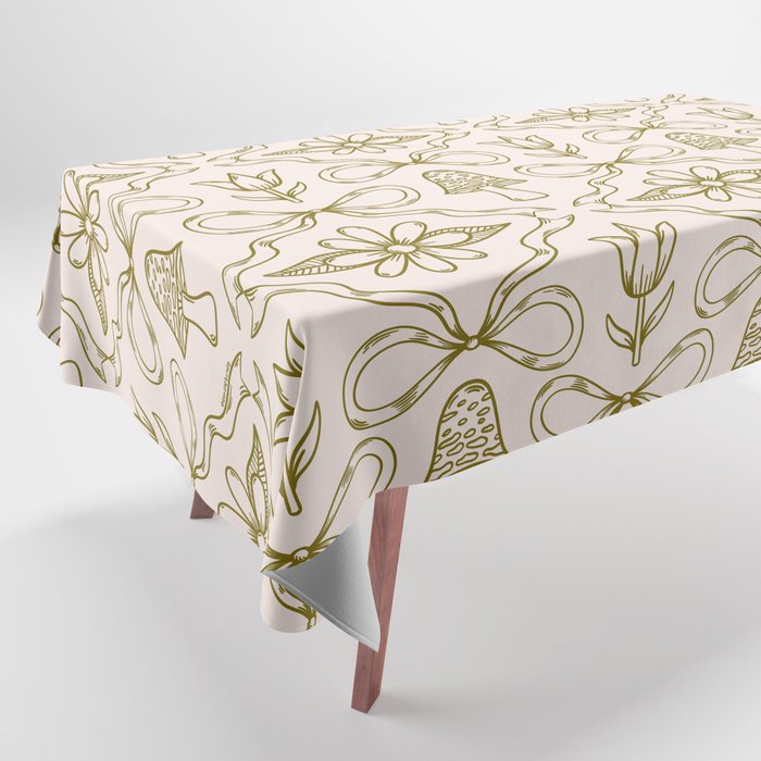 Spring Toile Print in Green Tablecloth Gallery Image 1