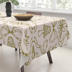 Spring Toile Print in Green Tablecloth Gallery Image 3