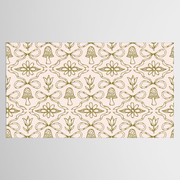 Spring Toile Print in Green Tablecloth Gallery Image 2