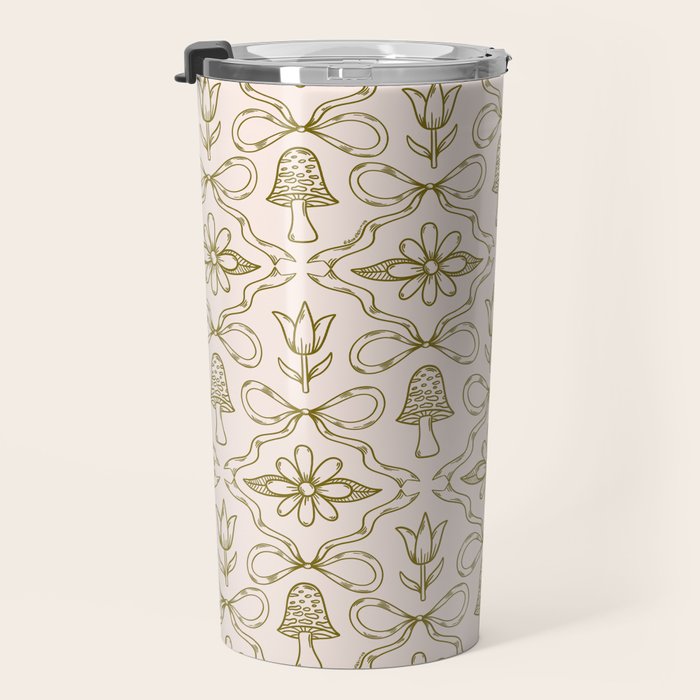 Spring Toile Print in Green Travel Mug Gallery Image 3
