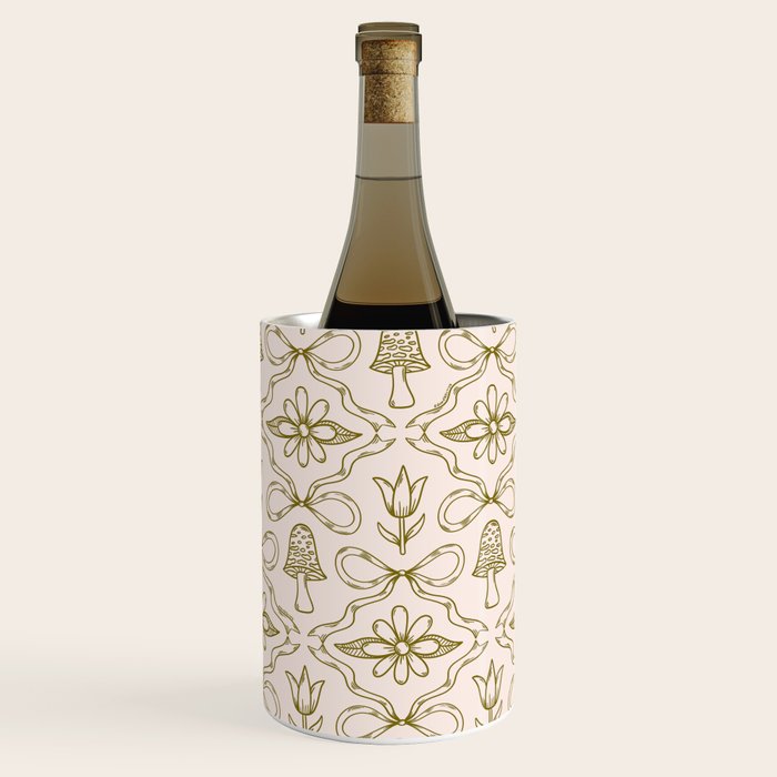 Spring Toile Print in Green Wine Chiller Gallery Image 3