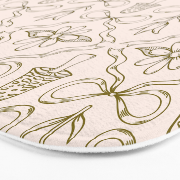 Spring Toile Print in Green Bath Mat Gallery Image 3